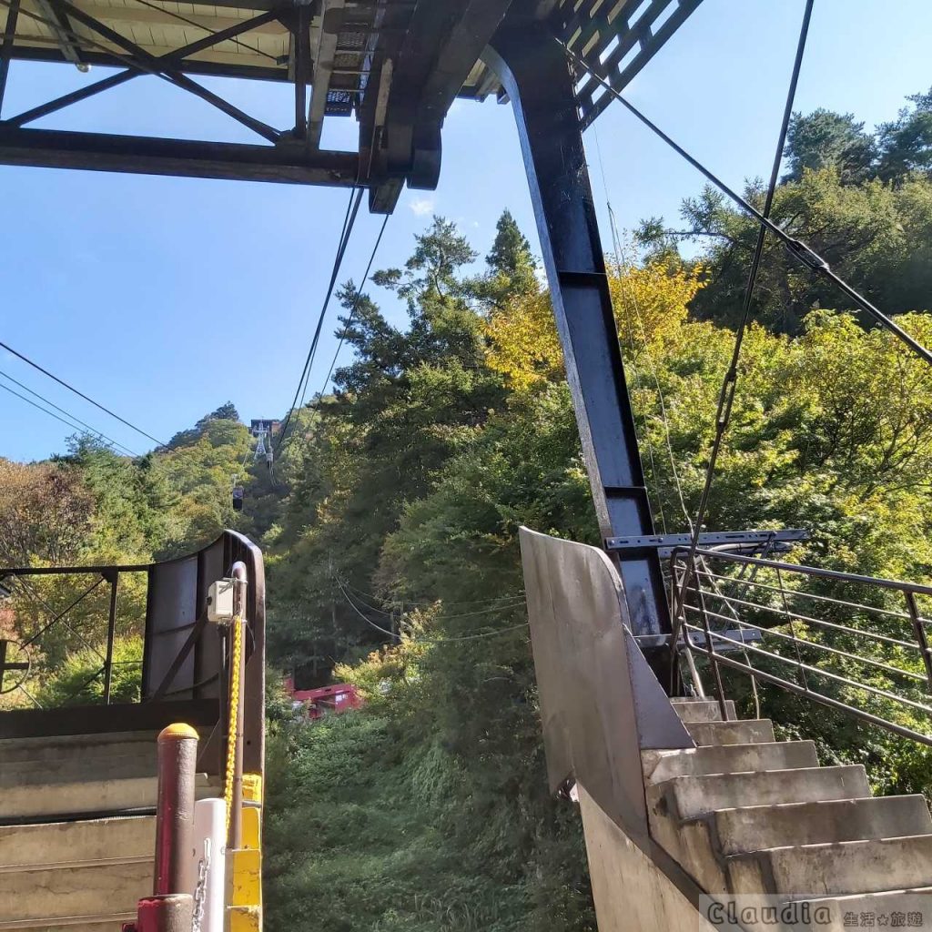 河口湖 富士山 景觀纜車：搭上纜車的風景